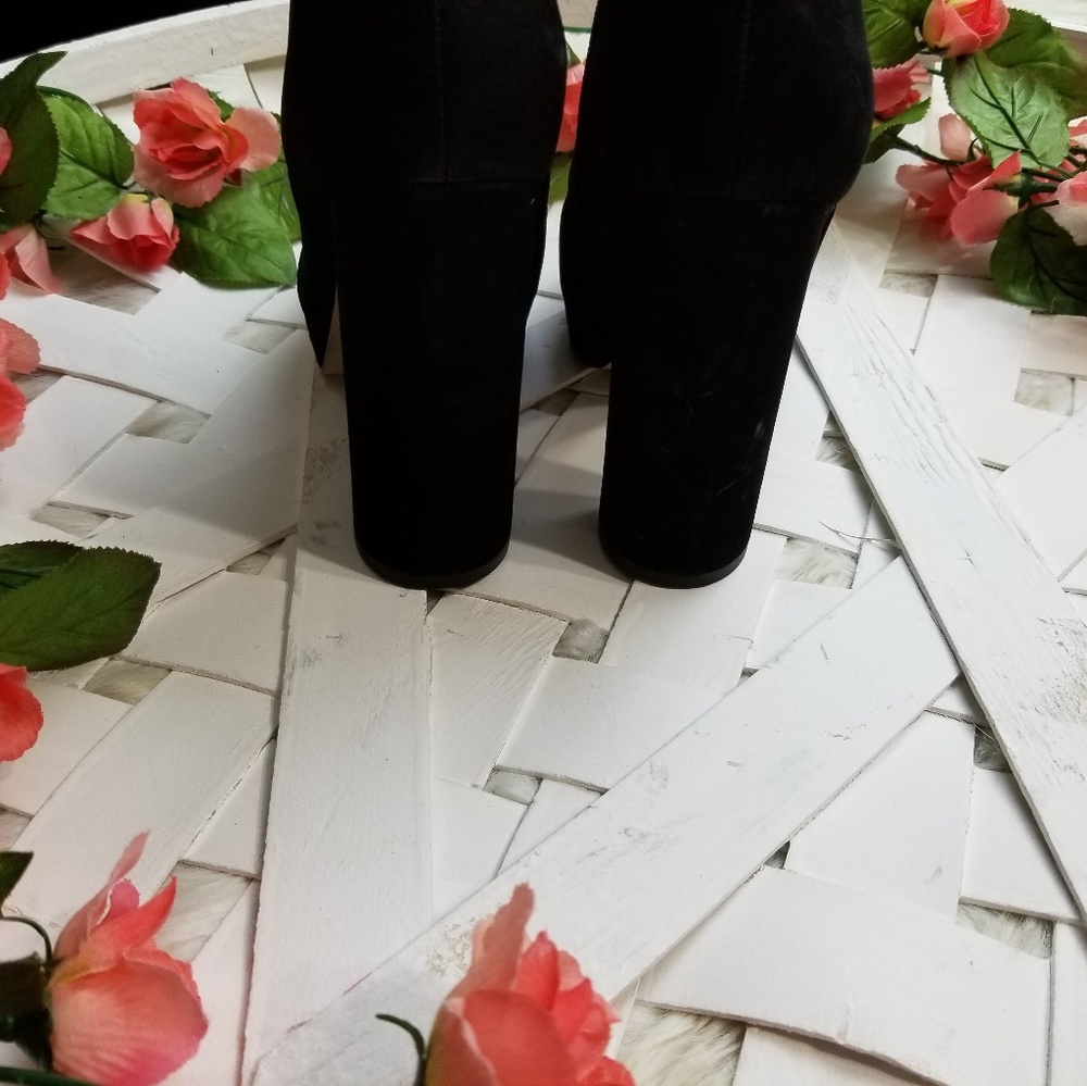 Steve Madden 9 suede black booty Jolte platform - Picture 4 of 8